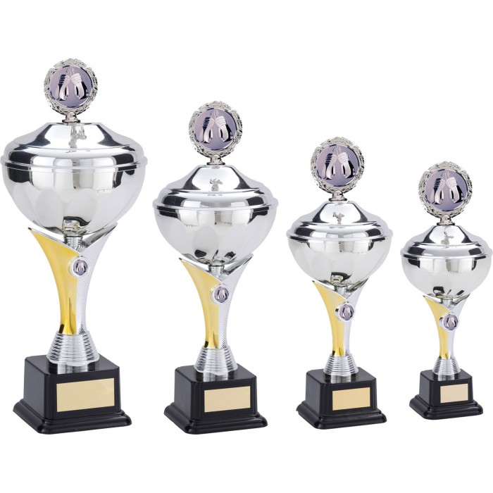 METAL BOXING TROPHY WITH CHOICE OF SPORTS CENTRE  - AVAILABLE IN 5 SIZES
